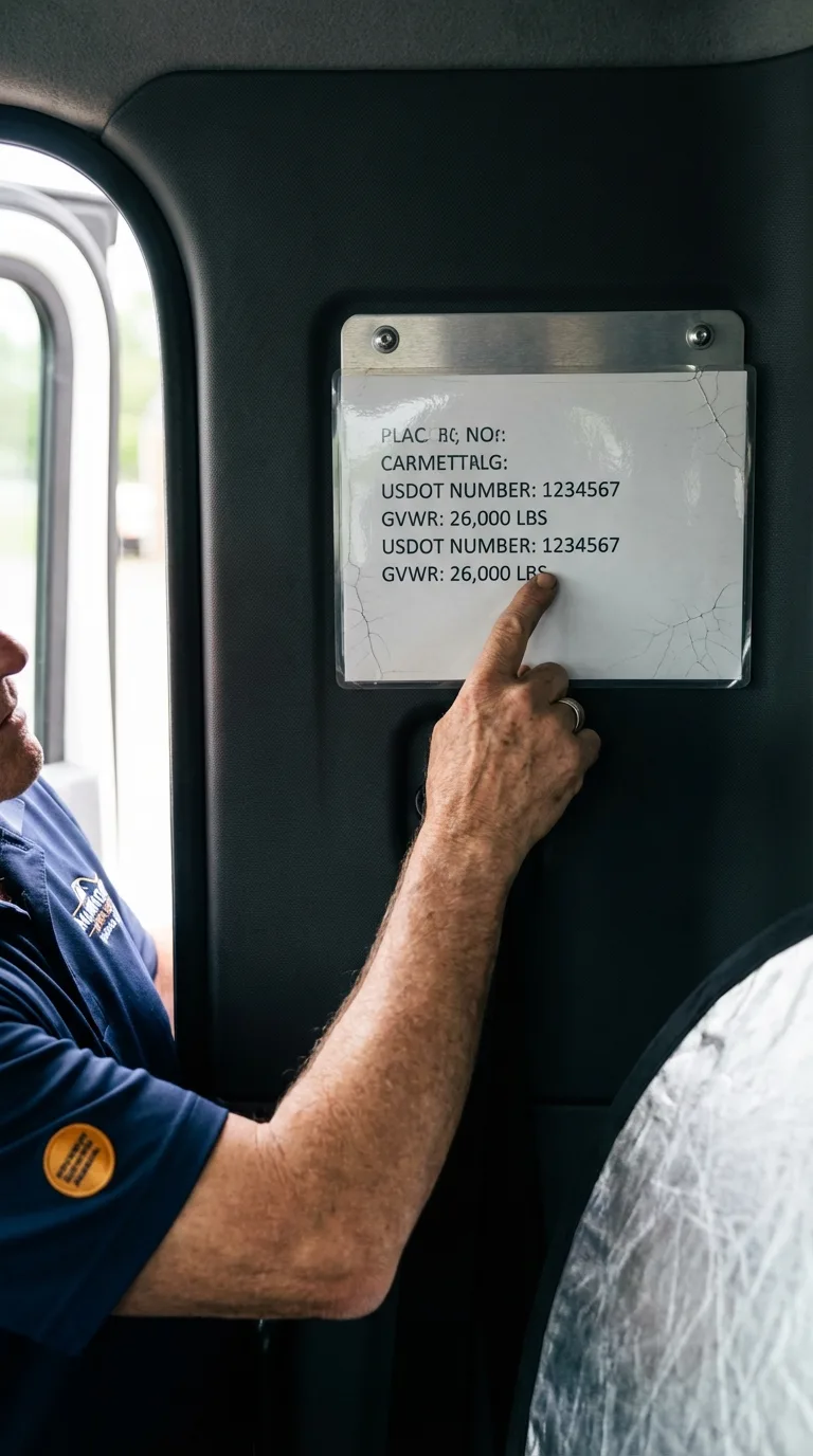USDOT licensing placard verification in Scarborough